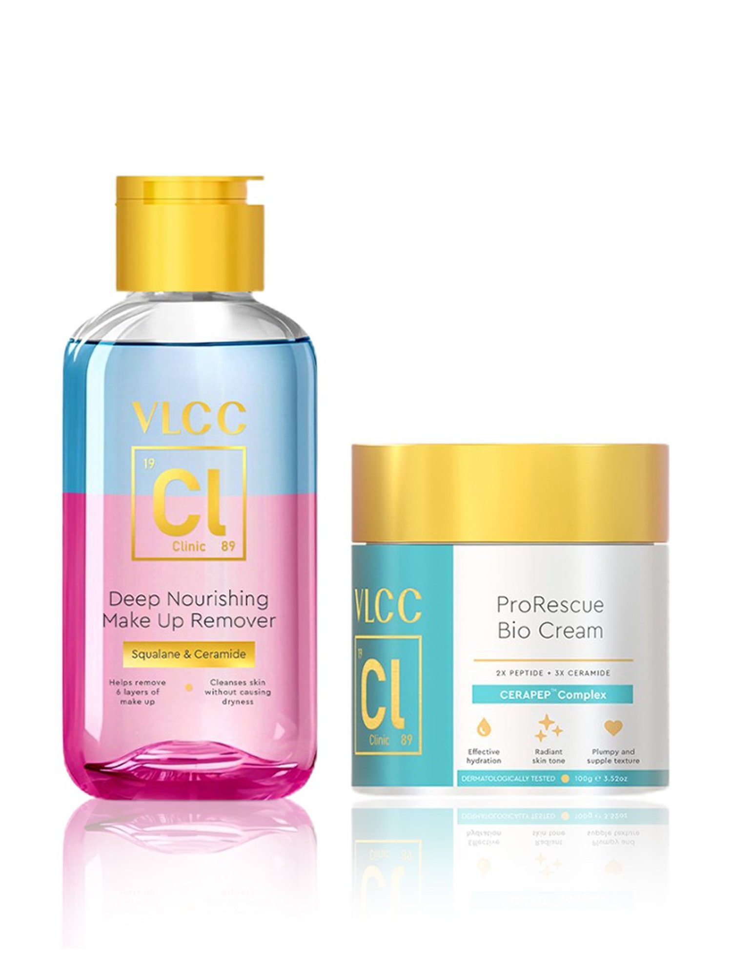 VLCC Clinic ProRescue Bio Cream & Deep Nourishing Make Up Remover Combo