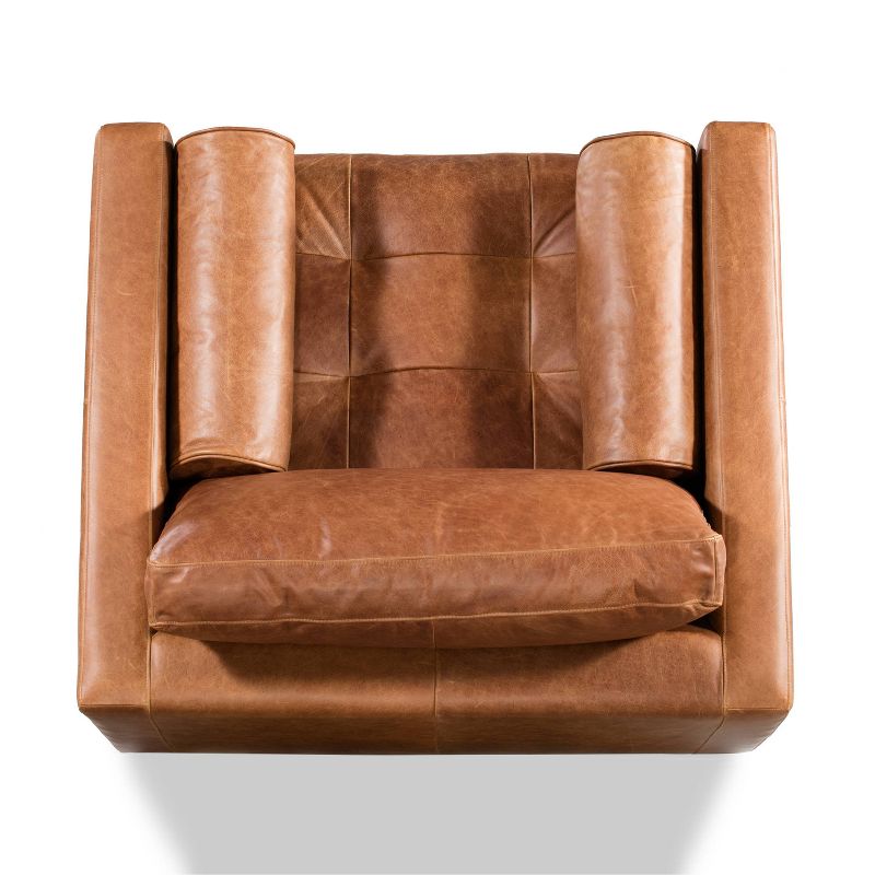 Florence Mid Century Modern Lounge Chair Cognac Tan - Poly & Bark