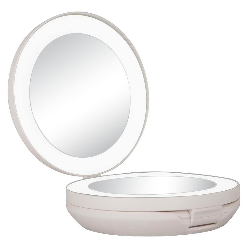 Zadro Dual LED Lighted Magnification Travel Mirror - 1X/10X