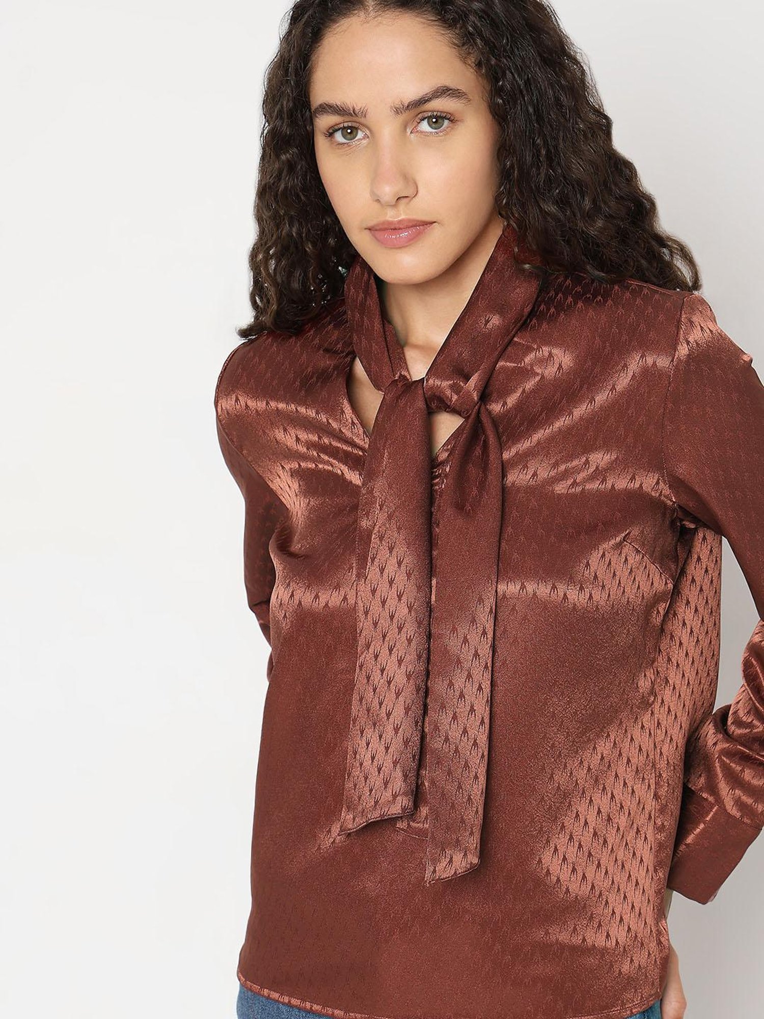Vero Moda Brown Printed Top