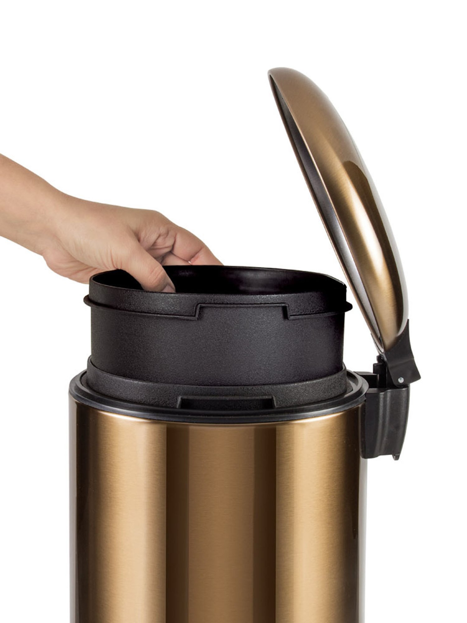 Freelance Bronze Steel Set of 1 Dustbins