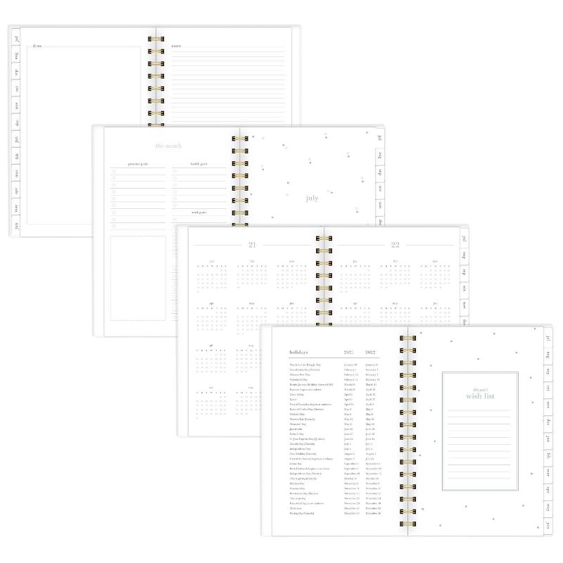 2021-22 Academic Planner 5.5" x 8.5" Frosted Plastic Wirebound Weekly/Monthly Blue - Sugar Paper™