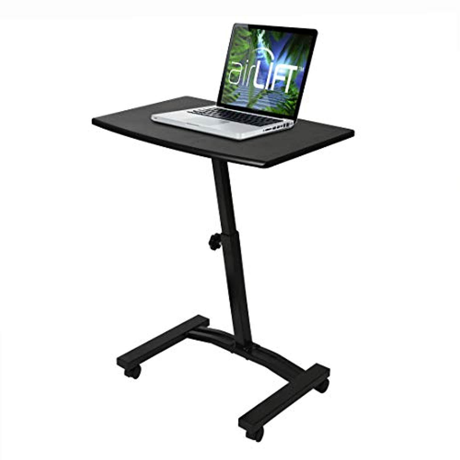seville classics off65854 mobile laptop computer desk cart height-adjustable from 20.5" to 33", black slim