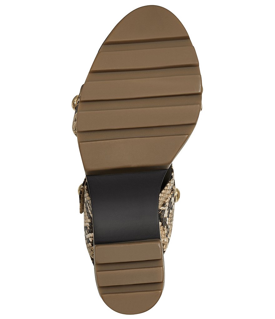 Jessica Simpson Baysie Studded Snake Print Platform Sandals