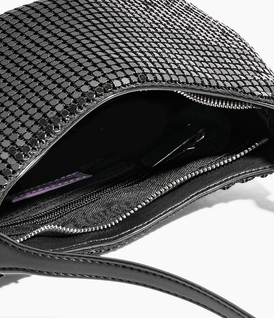 House of Want Newbie Mesh Baguette Vegan Leather Shoulder Bag