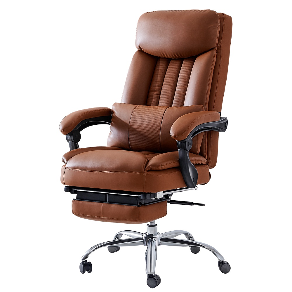 Ergonomic design Exectuive Chair High Back Adjustable Chair - Brown