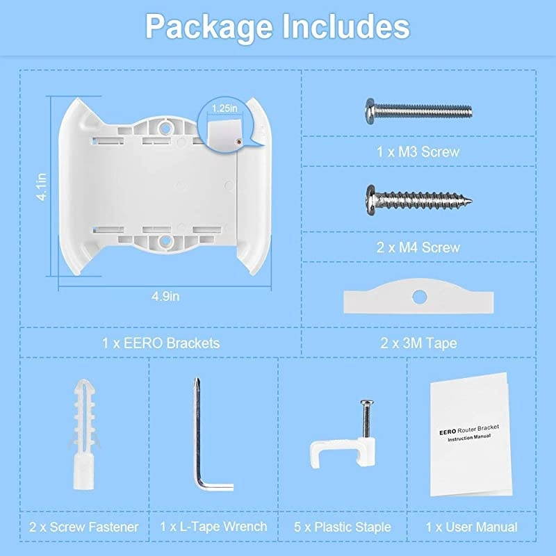 Velop Mesh Router Wall Mount Node Holder for Velop Whole Home Mesh WiFi System Router Holder Router Bracket Fits AC DualBandTriBand Velop Models