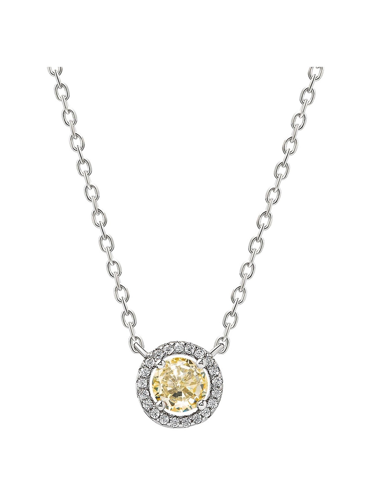 Silberry 92.5 Sterling Silver Miracle Yellow Necklace