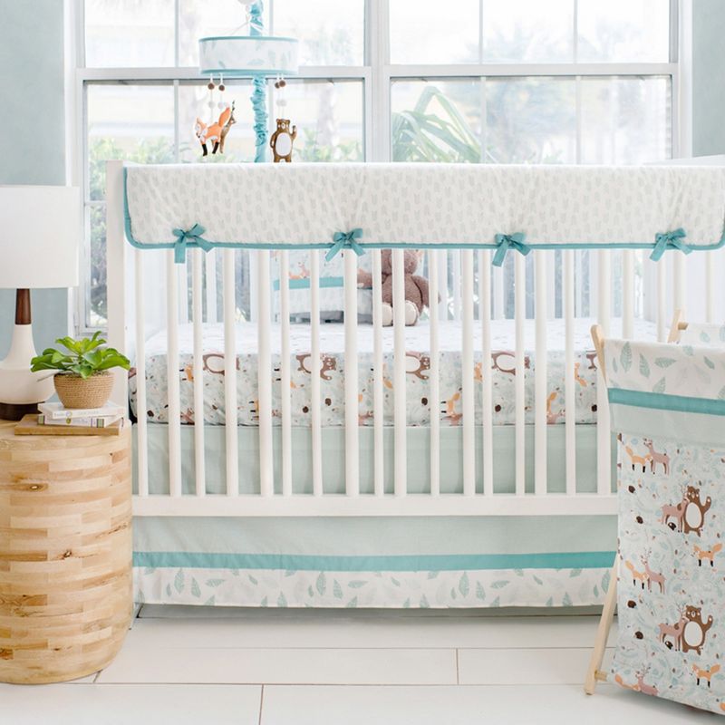 Trend Lab Short Gray Fleece Narrow Crib Rail Cover