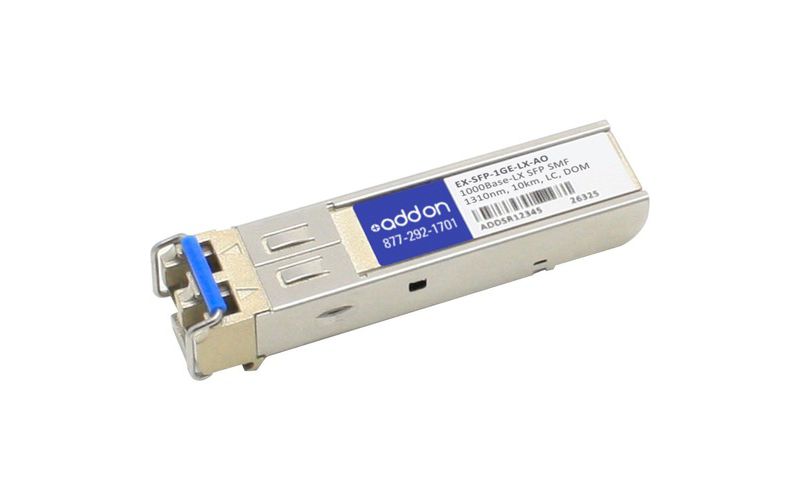 AddOn Juniper Networks EX-SFP-1GE-LX Compatible TAA Compliant 1000Base-LX SFP Transceiver (SMF, 1310nm, 10km, LC, DOM)