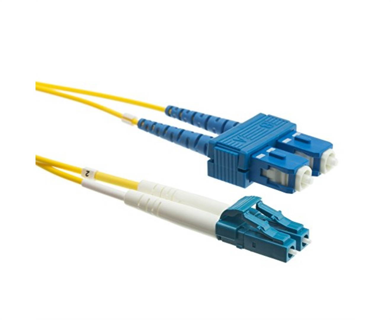 Fiber Optic Cable, 15 Meter (49.2 feet) LC to SC (Lucent Connector to Subscriber Connector) Duplex 9/125 Single-Mode Fiber Optic LC-SC Optical Connection Cable, CableWholesale