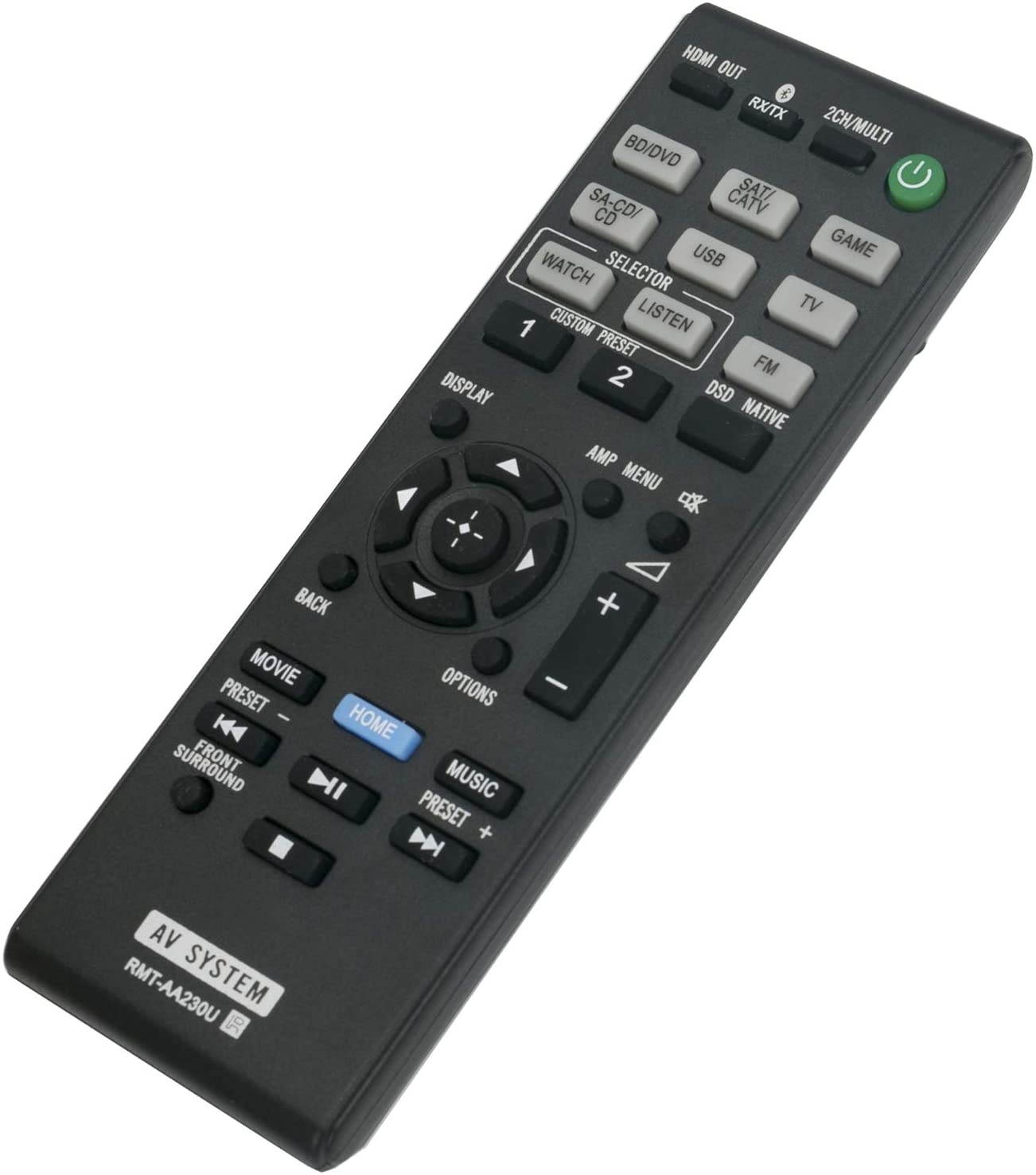 New RMT-AA230U RMTAA230U Replacement Remote Control Compatible with Sony Multi Channel AV Receiver STR-DN1070 STRDN1070