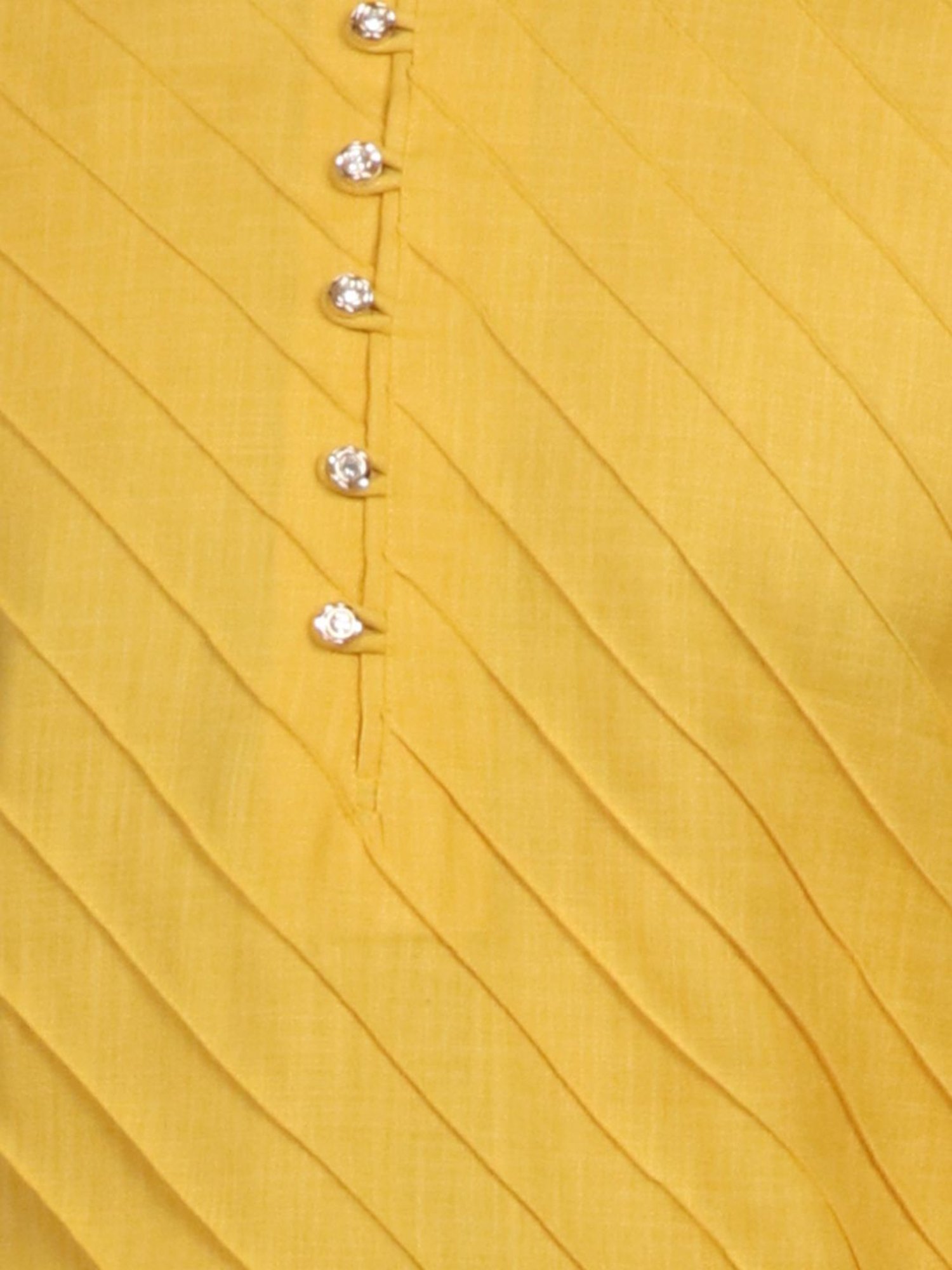 SG LEMAN Yellow & White Cotton Regular Fit Self Pattern Kurta Set