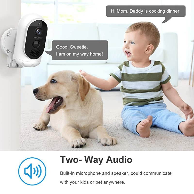 Powered Wireless Home Security System 1080P Outdoor WiFi Camera Surveillance Camera Night Vision Human Motion Detection 2Way Audio SDCloud IP65 Weatherproof