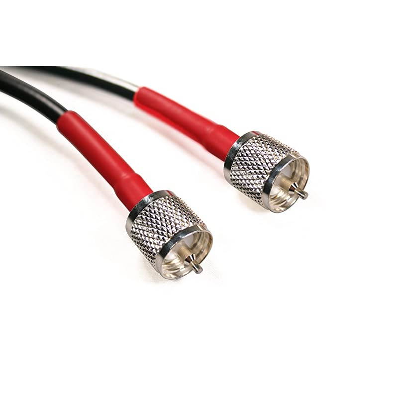 Experts RG-8X Coax - 25 FT PL259 M/M Connectors - Heavy Duty Indoor/Outdoor Weatherproof Jumper s - CB, Ham Radio, Short Wave Radio - HF, VHF, UHF