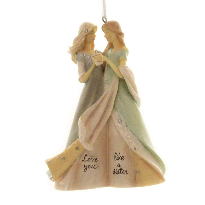 Foundations 4.5" Like A Sister Angel Ornament Love You  -  Tree Ornaments