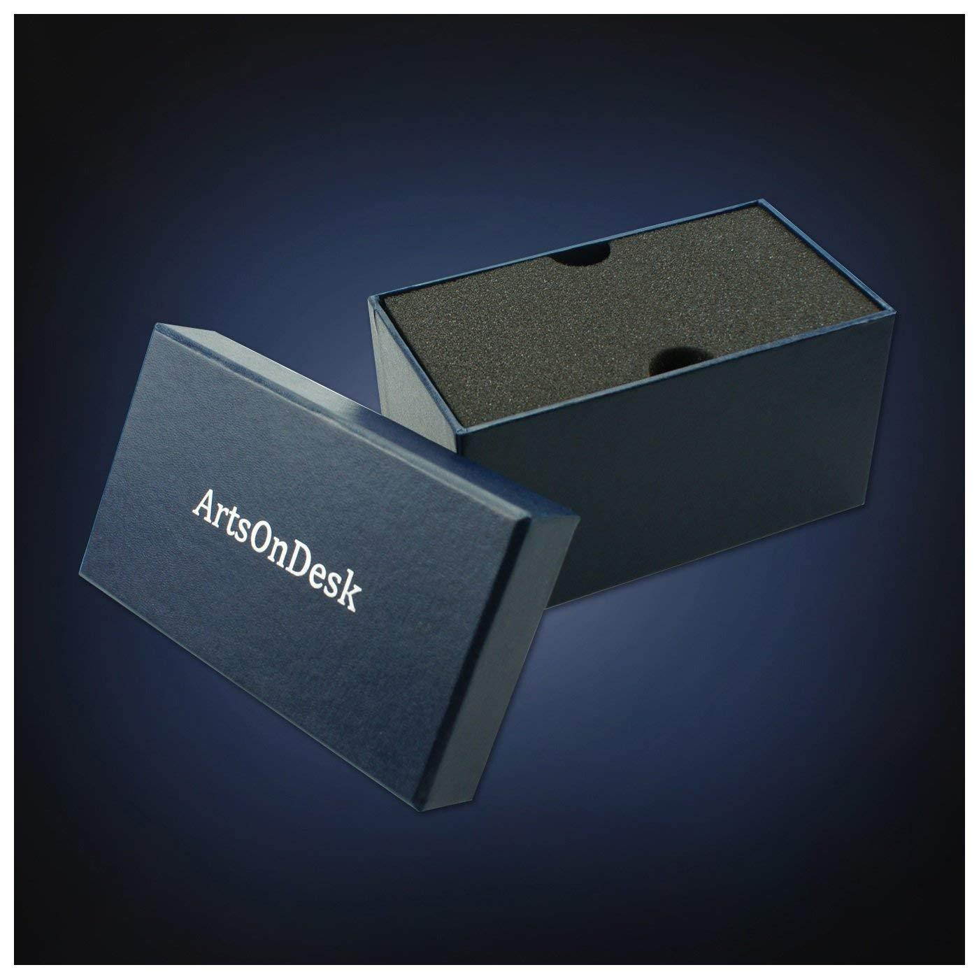 ArtsOnDesk Modern Art Business Card Holder Mr101 Stainless Steel Mirror Polish Patented Luxury High-end Desk Accessory Business Card Stand Case Office Organizer Thanksgiving Gift Christmas Gift