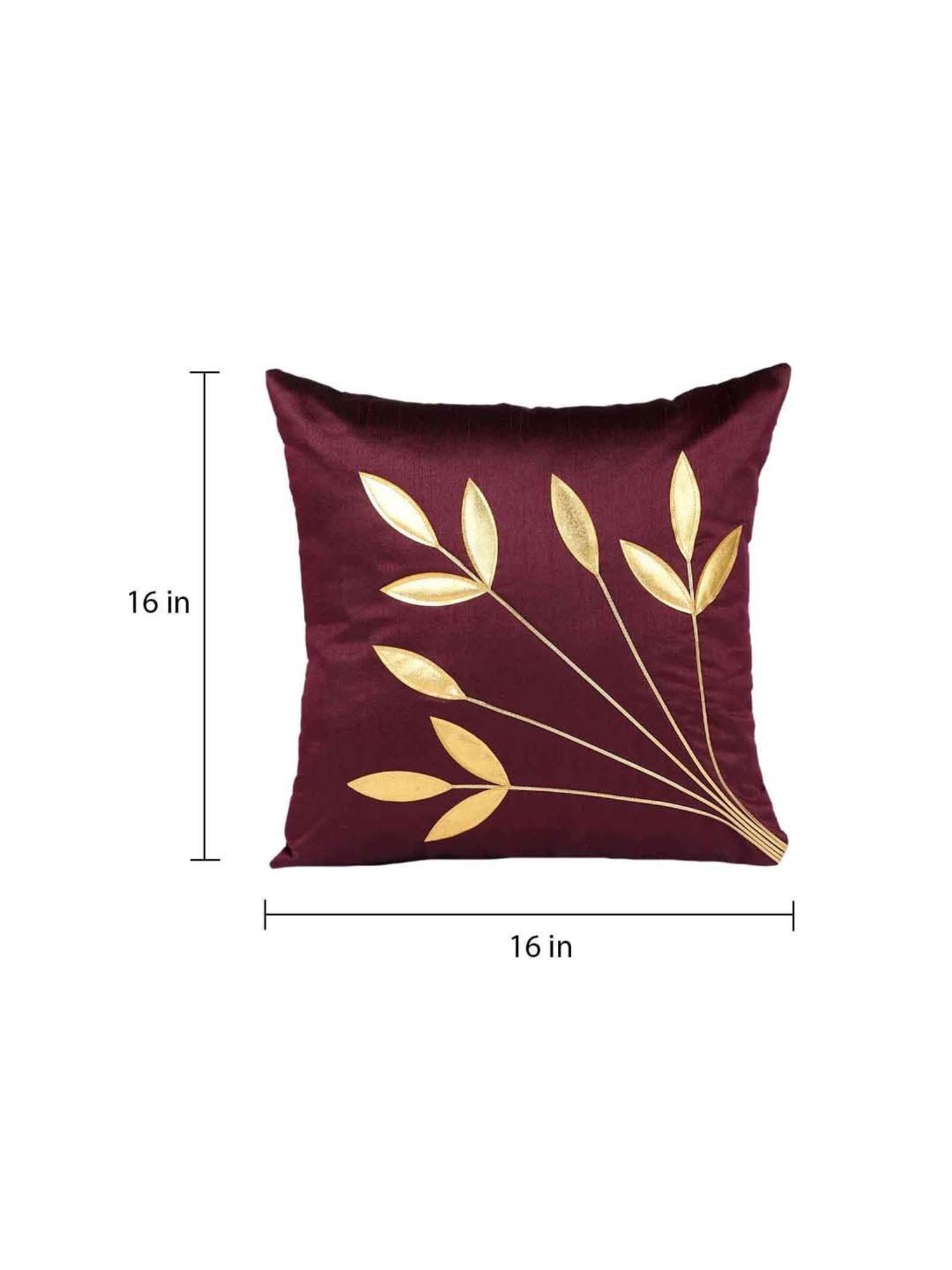 MFD HOME Furnishing Purple Polyester Cushion Cover - Set of 5