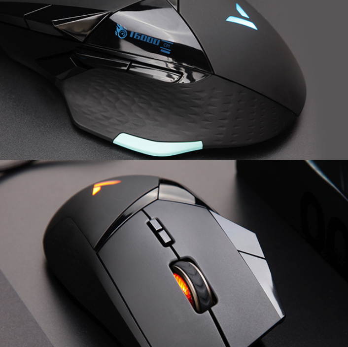 Rapoo VT900 Right-handed  USB Wired RGB  Light Professional Gaming Mouse 16000DPI, 12 Programmable Buttons, PMW 3389 Sensor, OLED Display Screen, Detachable Weight
