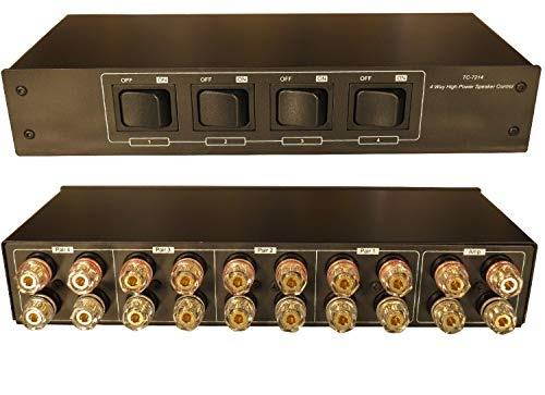 4 zone speaker pair high power selector switch switcher with gold plated banana jacks, audiophile grade