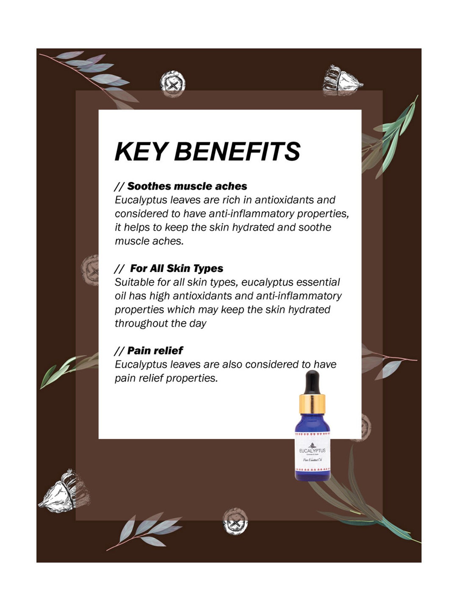 Holistic Healings By Shaveta Eucalyptus Essential Oil - 15 ml