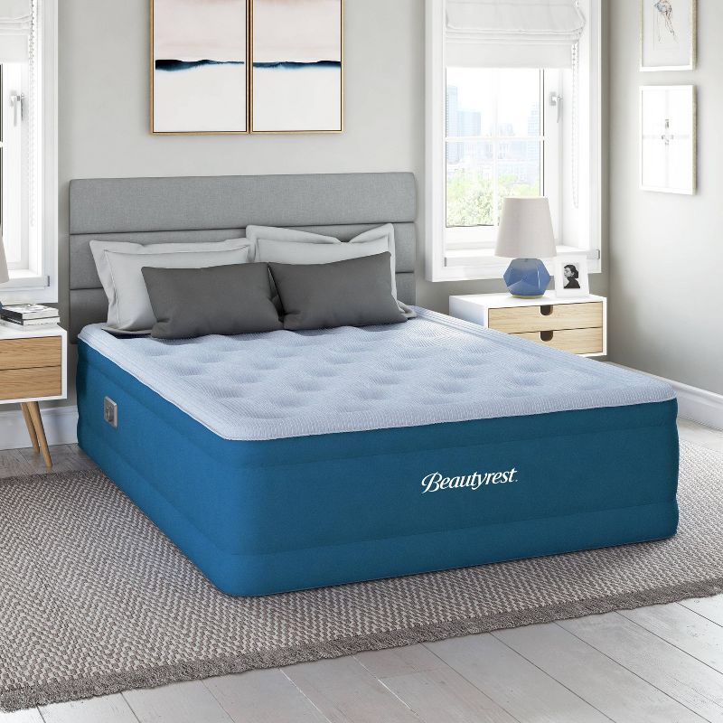 Beautyrest Comfort Plus 18" Anti-Microbial Air Mattress with Pump - Queen