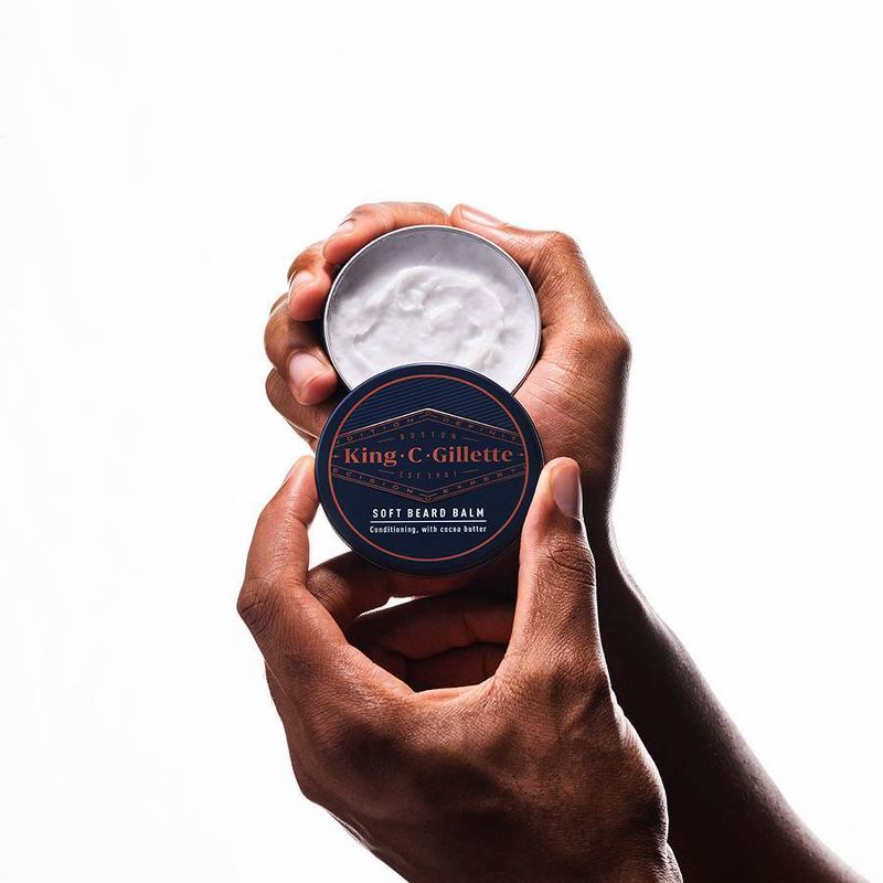 King C. Gillette Men's Soft Beard Balm with Cocoa Butter - 3.4oz