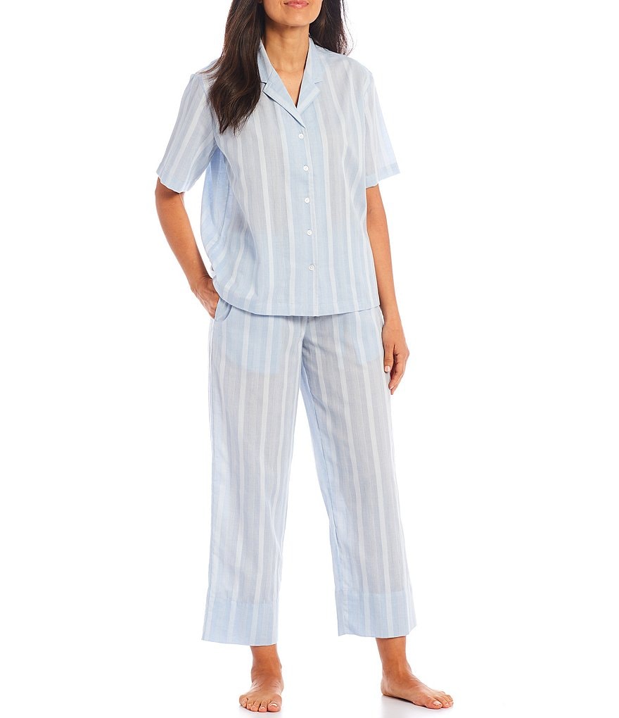Cabernet Dobby Striped Woven Coordinating Pajama Set