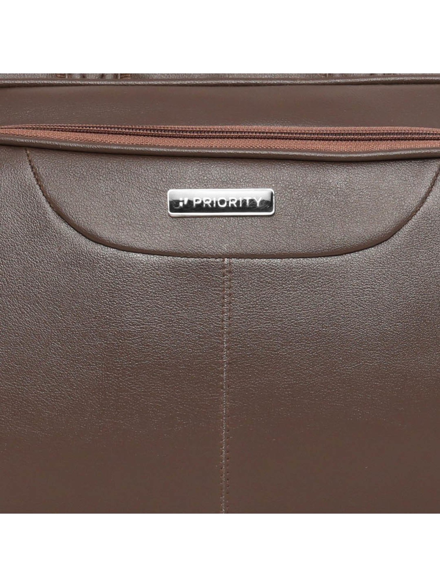 Priority Brown Synthetic Large Messenger Bag