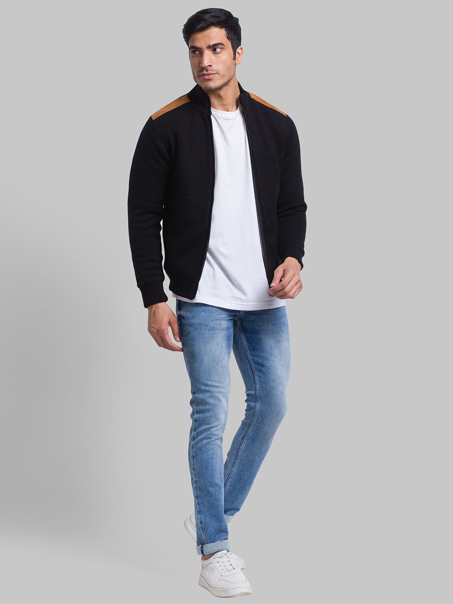 Parx Black Regular Fit Sweater
