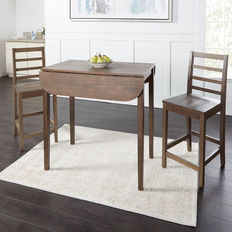 Table and 2 Chairs Dining Set Brown - Silverwood