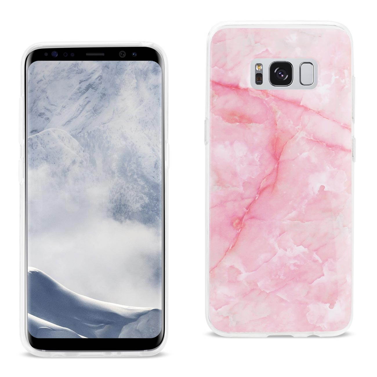 REIKO SAMSUNG GALAXY S8/ SM STREAK MARBLE COVER IN PINK