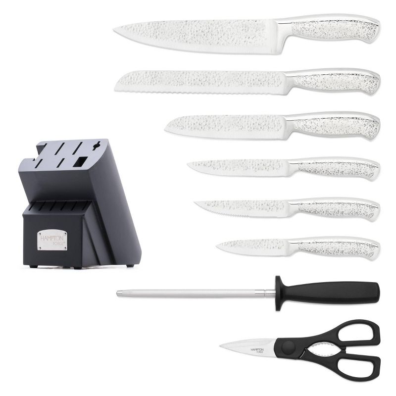 Hampton Signature Argentum Hammered - 14pc Knife Block Set, Forged