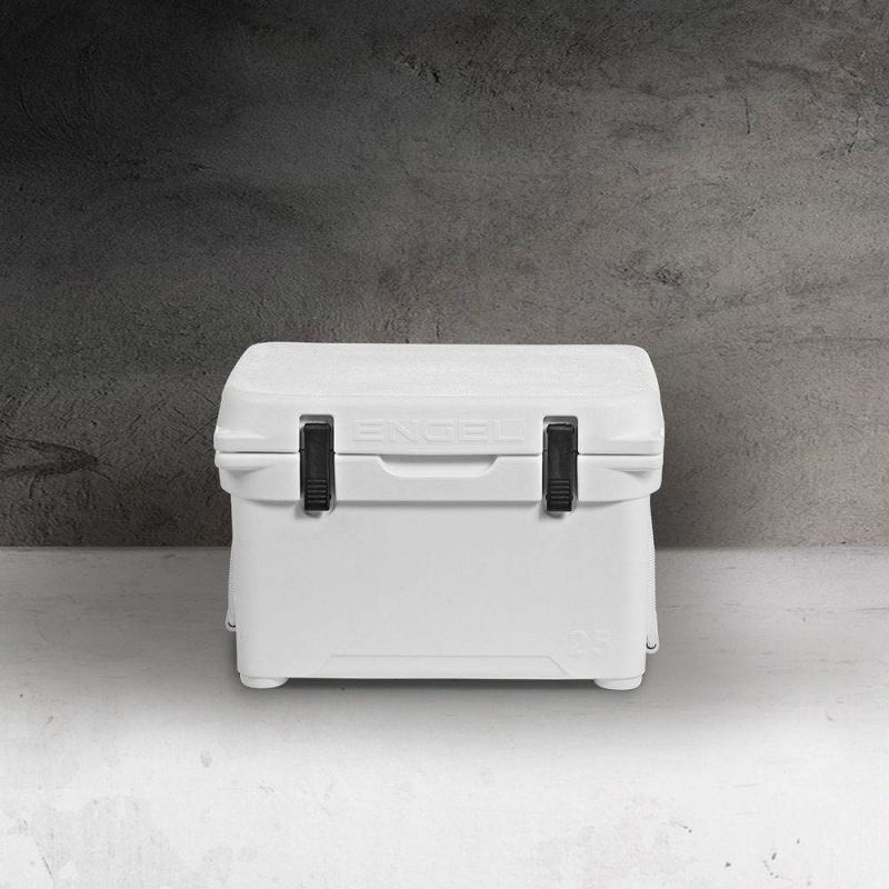 Engel 5.2 Gallon Portable Roto-Molded Ice Cooler 24 Can Capacity, White