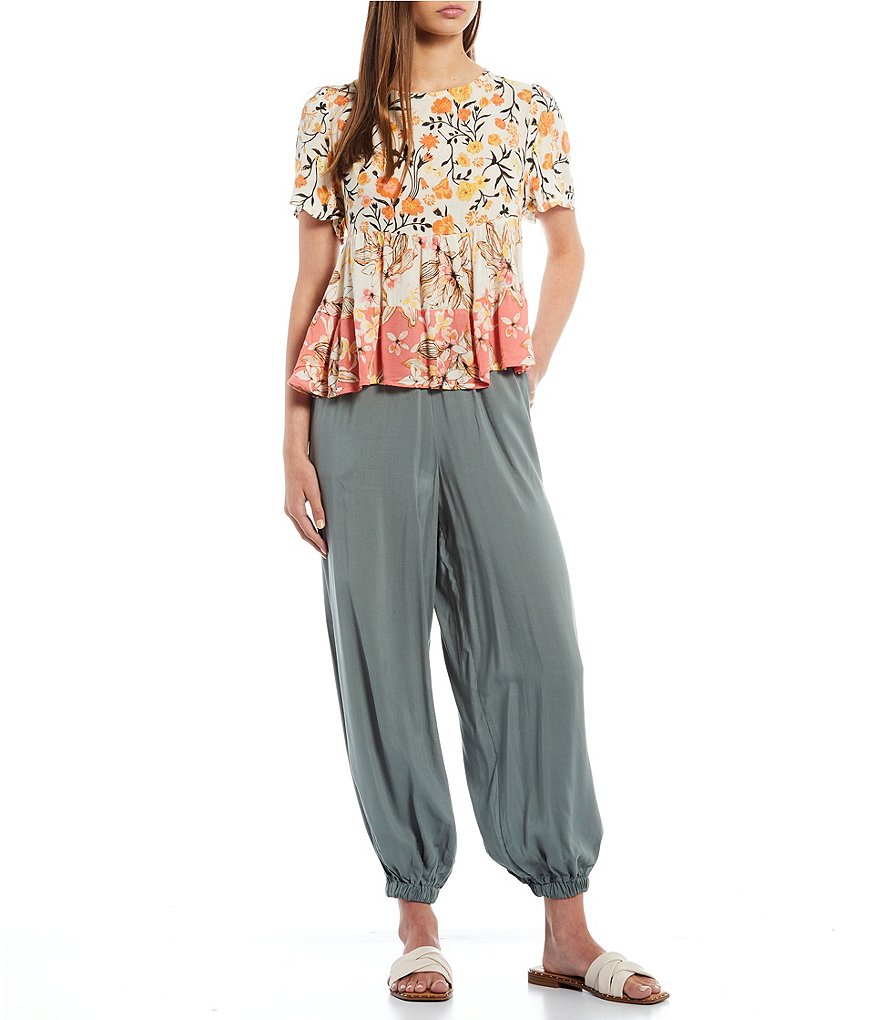 Coco + Jaimeson Mixed Print Tiered Top