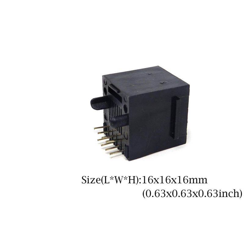 Honbay 20PCS Black RJ45 8P8C Network Modular Connectors for PCB