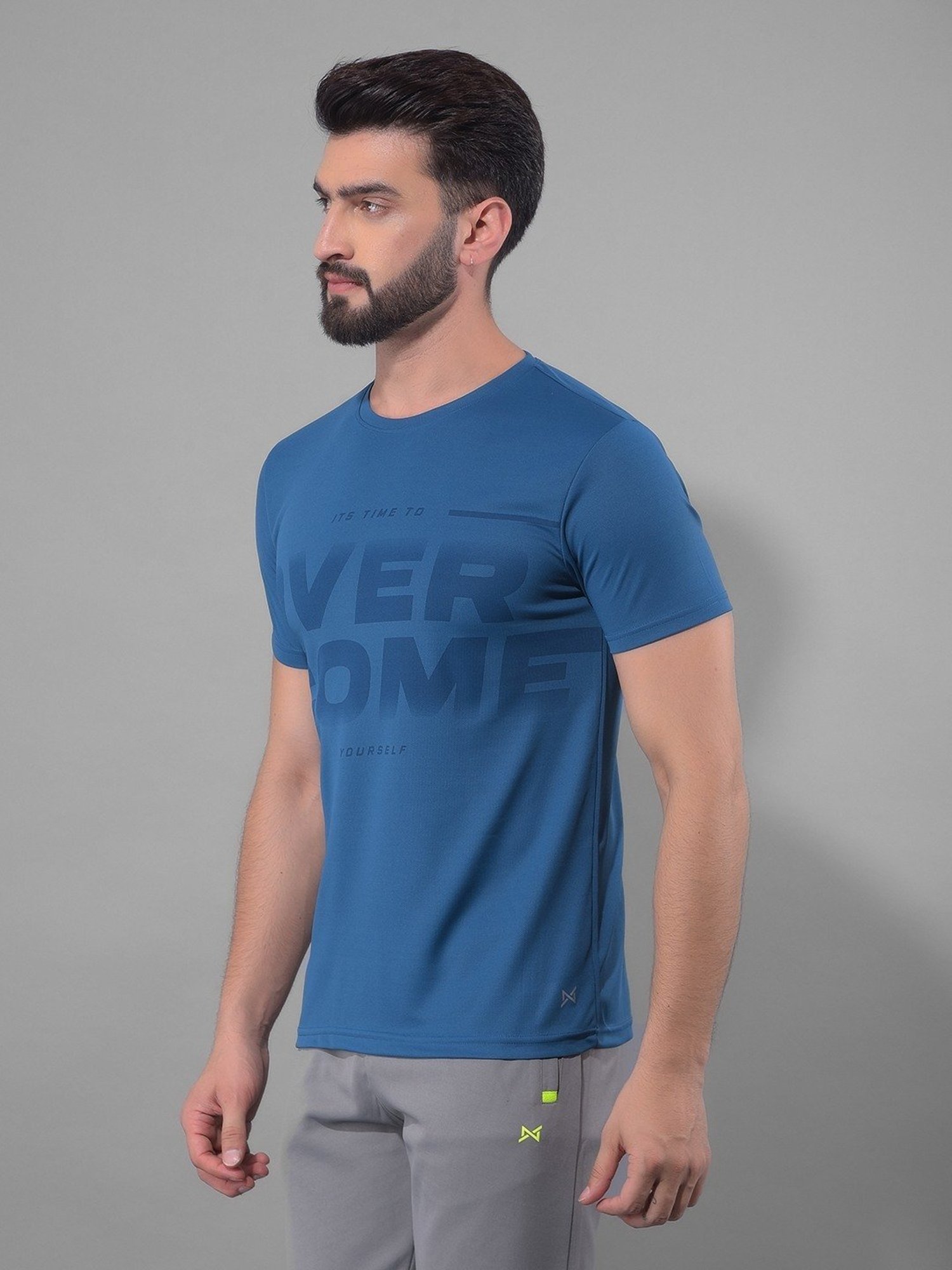 Force NXT Multicolored Regular Fit Printed Sports T-Shirt - Pack Of 5