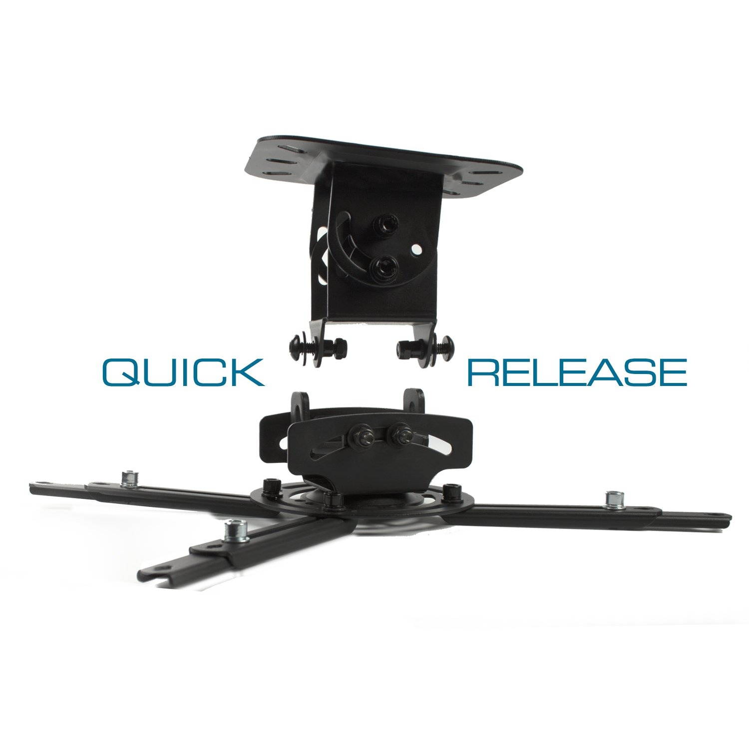 QualGear PRB-717-Blk Universal Ceiling Mount Projector Accessory,Black Mount