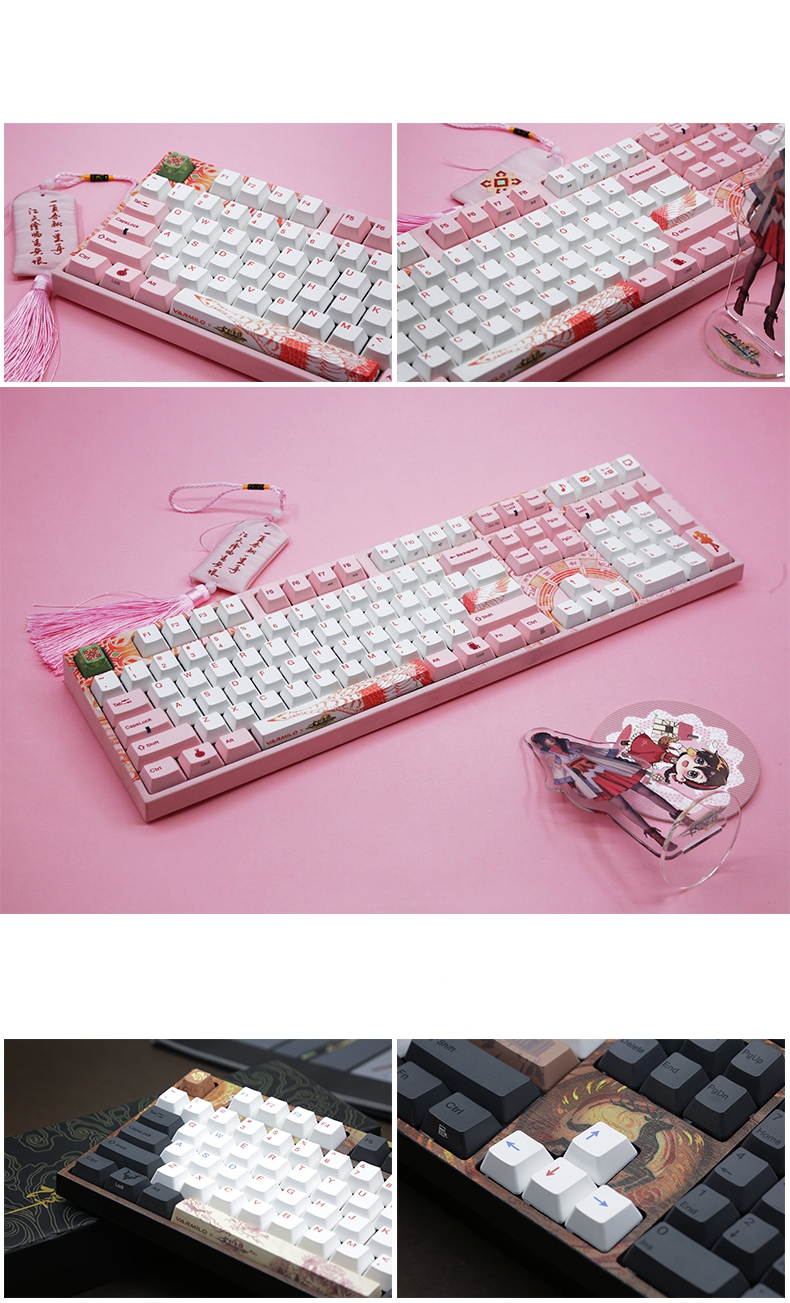 Varmilo  Ergonomic Design, Cool Exterior  108 Keys USB Wired Cable Detachable Cherry MX  Mechanical Gaming  Keyboard   For Office And Game, PBT Keycaps - VA108M Cen Ying Verison