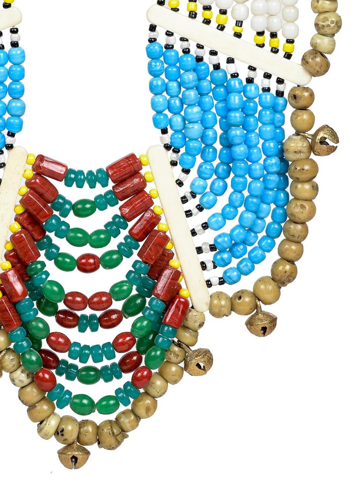 Imli Street Multicolor Vintage Naga Beaded Tribal Necklace