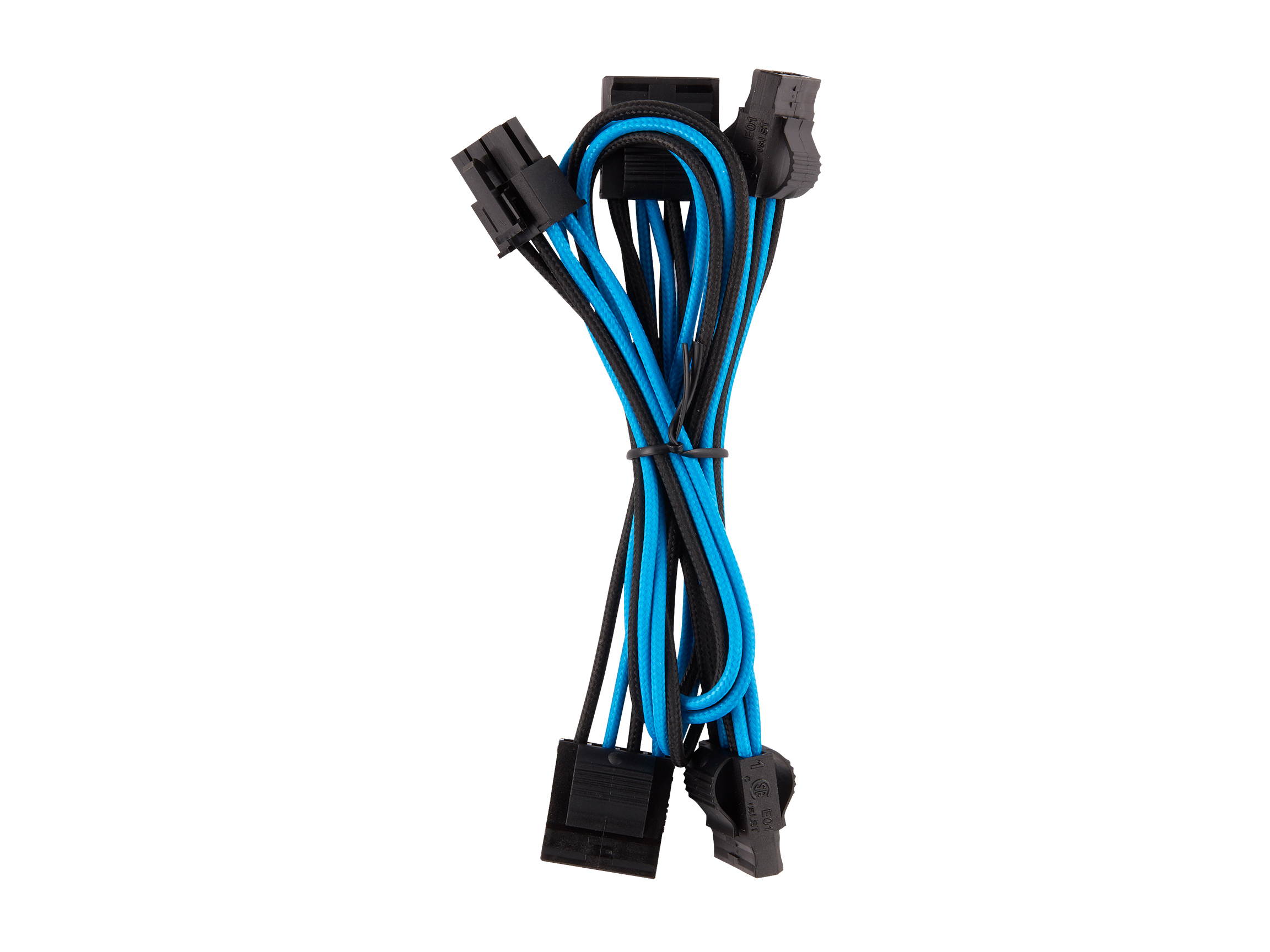 Micro Connectors 30cm Addressable RGB (ARGB) 1 to 4 Splitter Cable with/5 Male Pins (F04-04ARGB-30)