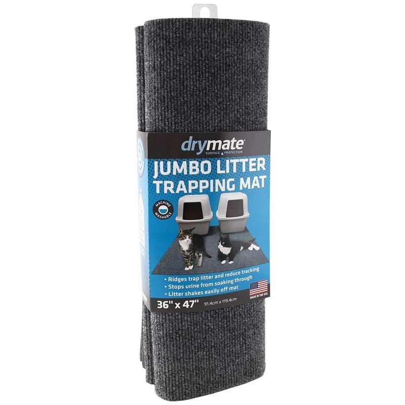 Drymate Jumbo Cat Litter Trapping Mat - Charcoal