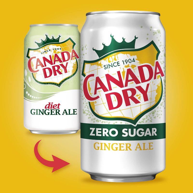 Canada Dry Zero Sugar Ginger Ale Soda - 6pk/12 fl oz Cans