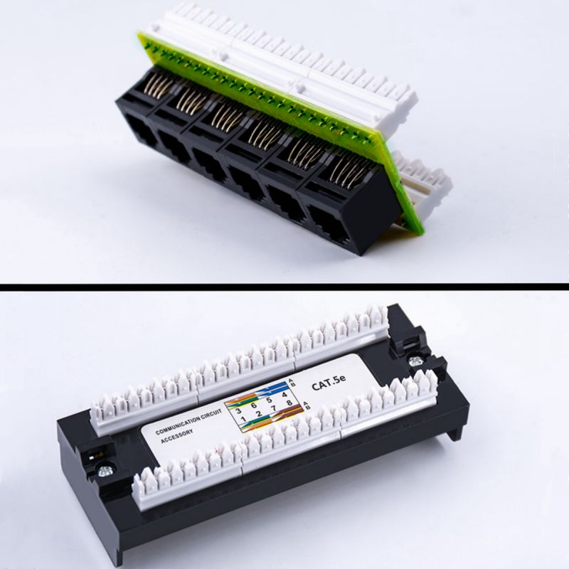 Yankok [CAT5 CAT5e 6 Port Replace Patch Panel] Unshielded with Coded T568A/B Ethernet Wiring Diagram for 12/24/48 Port Cat5/5e Patch Panels to Replace Defective Part