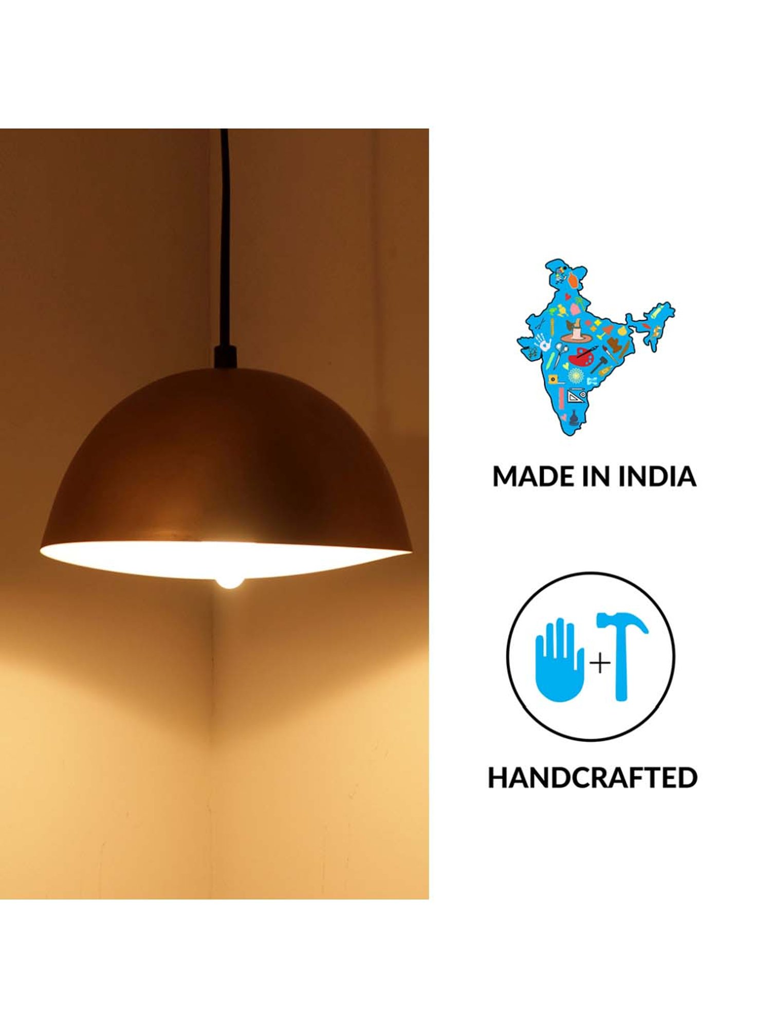 ExclusiveLane 'Heavenly Shadow' Matte Gold Iron Hand-Etched Pendant Lamp - Set of 1