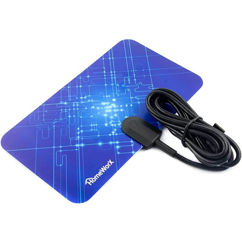 Homeworx HW110AN Super Thin Indoor HDTV Antenna 25 Miles Range