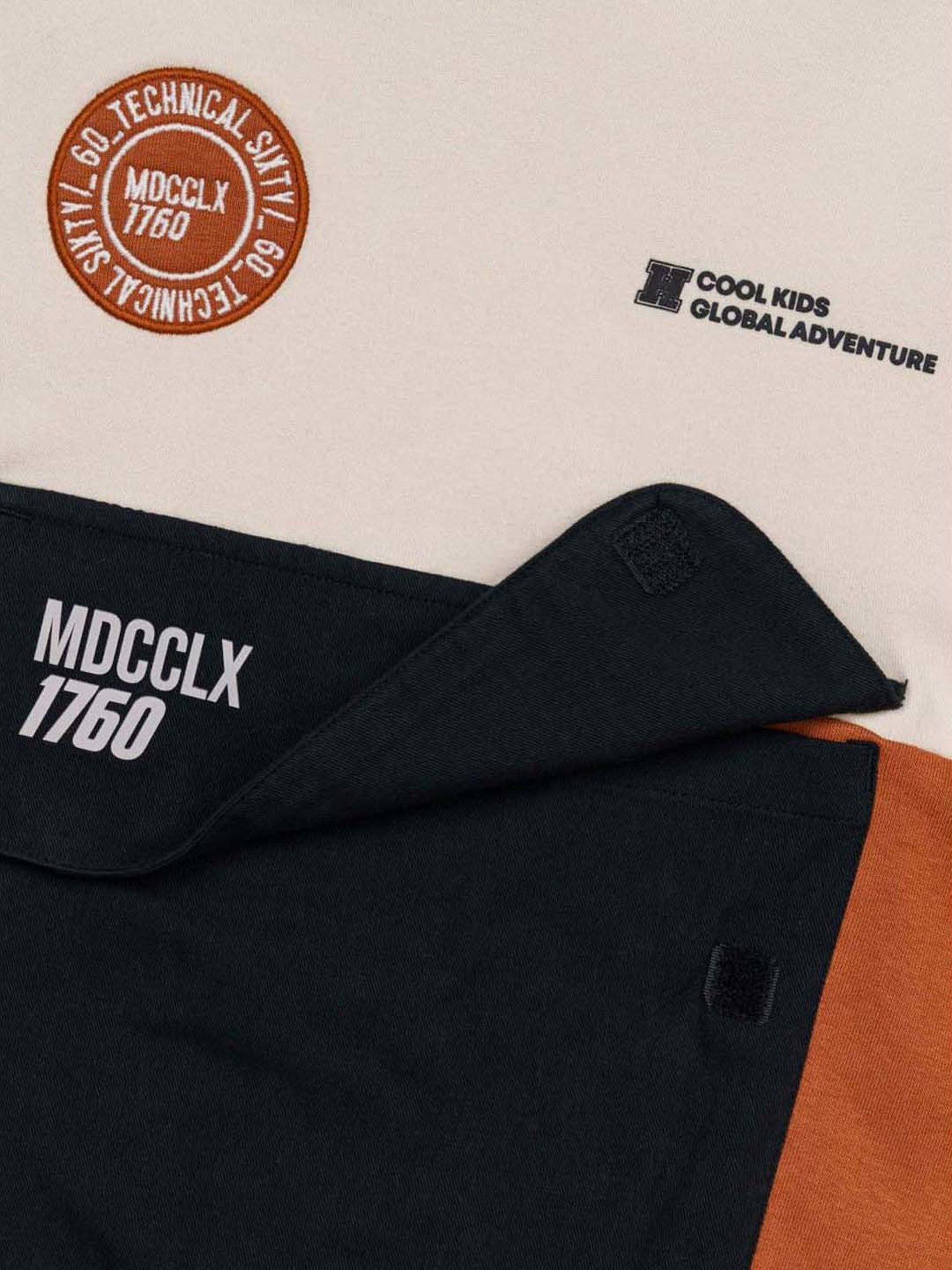 H by Hamleys Kids Multicolor Color Block Full Sleeves Sweatshirt