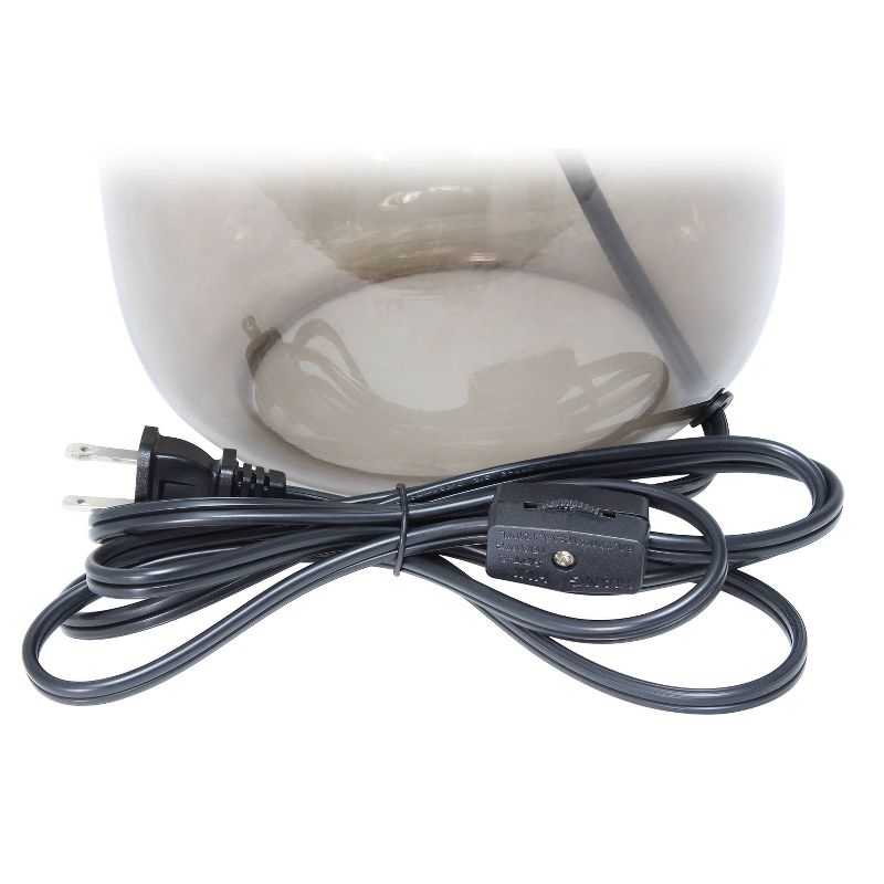 Glass Table Lamp with Fabric Shade White - Simple Designs