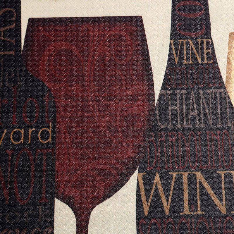 Home Dynamix 19" x 35" Wine Silhouette Kitchen Mat Brown