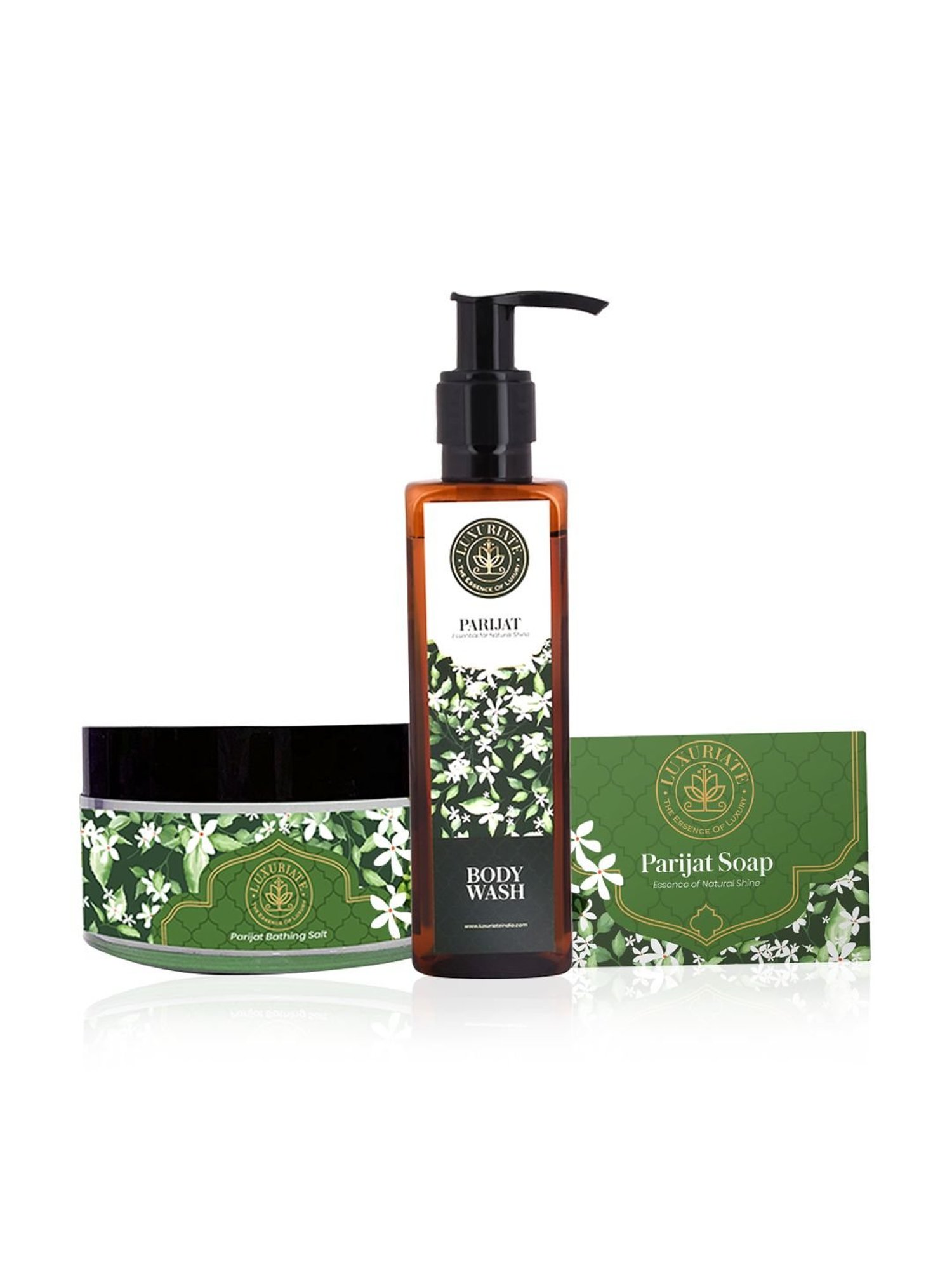 Luxuriate Parijat Soap, Bath & Foot Spa Bathing Salt & Body Wash Shower Liquid